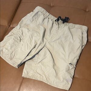 The North Face Mens Cargo Shorts Khaki Beige Outdoor Adventure Size Large